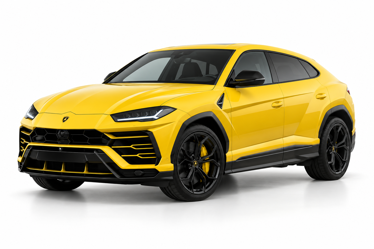 Yellow luxury performance SUV